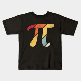 Pi Day Retro Symbol (Sunset) Kids T-Shirt